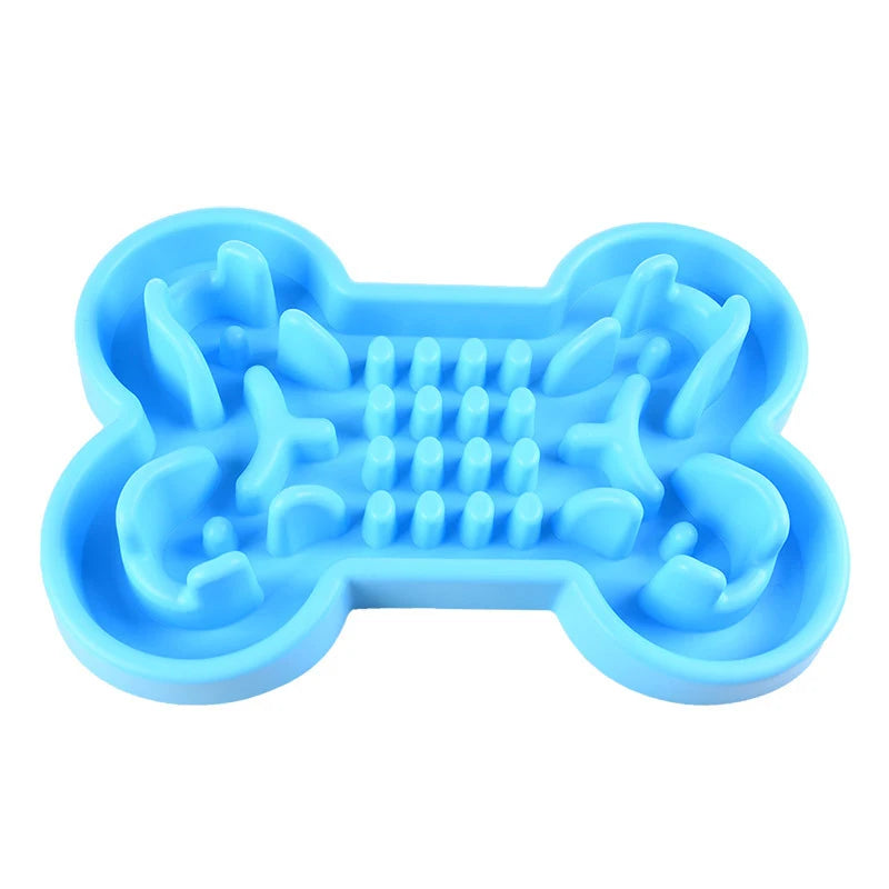 Soft Rubber Anti-Choke Travel Bowl - Slow Feeder for Cats & Dogs