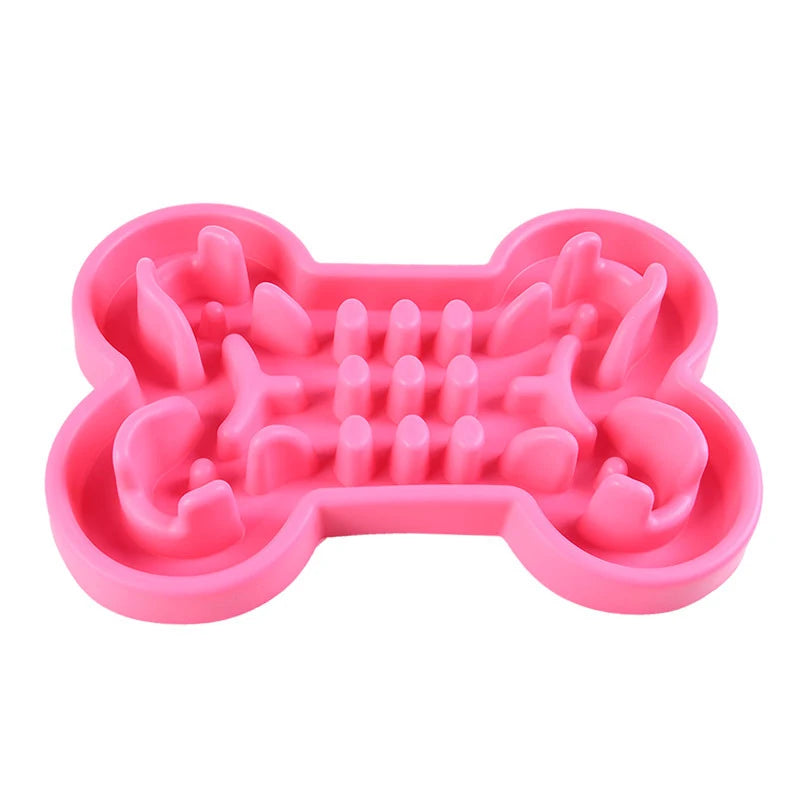 Soft Rubber Anti-Choke Travel Bowl - Slow Feeder for Cats & Dogs