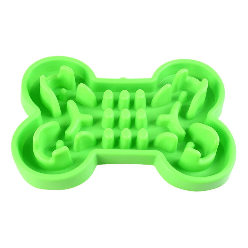 Soft Rubber Anti-Choke Travel Bowl - Slow Feeder for Cats & Dogs