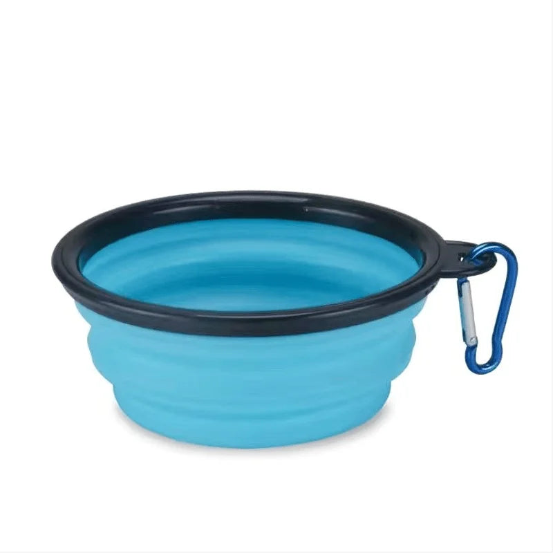 Collapsible Silicone Travel Bowl for Pets - Portable Outdoor Food & Water Bowl