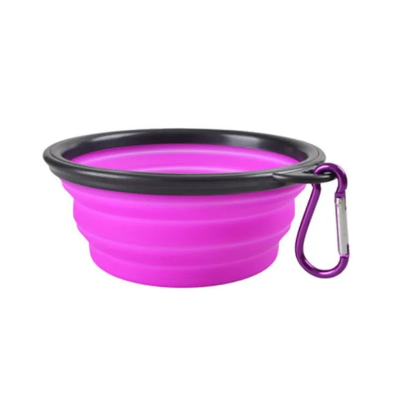 Collapsible Silicone Travel Bowl for Pets - Portable Outdoor Food & Water Bowl