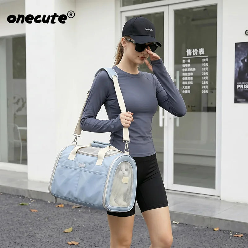 Airline-Approved Pet Travel Bag - Breathable Carrier for Small Dogs & Cats