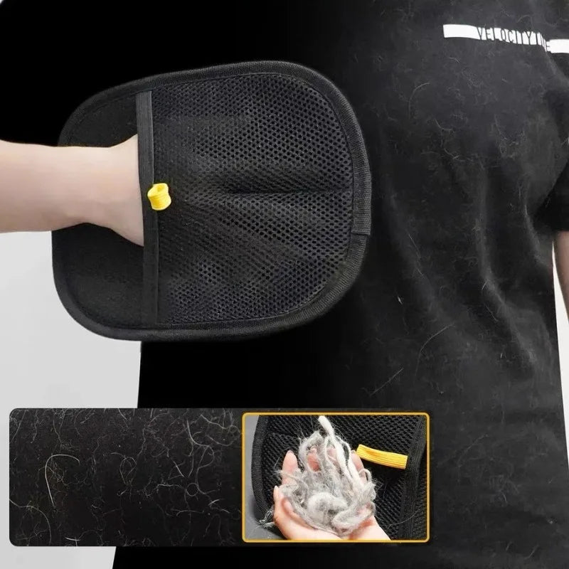 Pet Grooming Gloves - Deshedding Hair Remover for Dogs & Cats