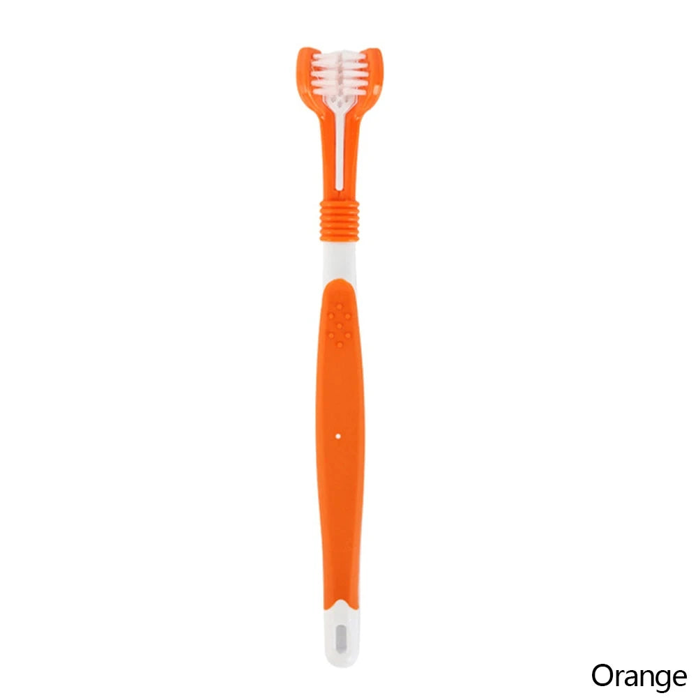 3-Sided Pet Toothbrush for Dental Care