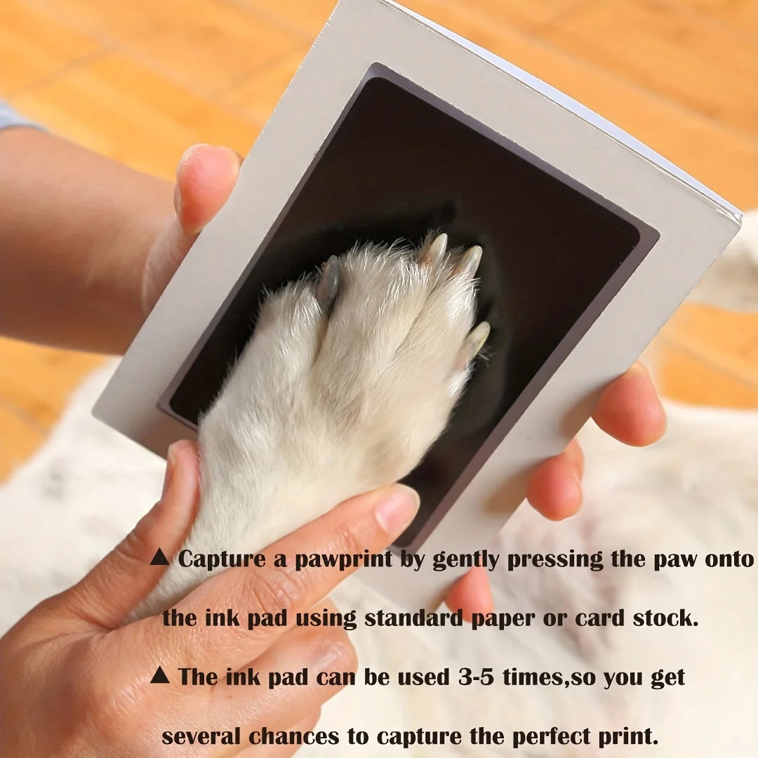 1/2 Set Pet Handprint Footprints Ink Pads Safe Non-toxic No-Touch Skin Inkless Inkpad Kits Pet Cat Dog Paw Prints Souvenirs Gift
