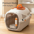 Airline-Approved Pet Travel Crate - Anti-Stress Carrier with Top Window