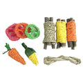9-Piece Small Pet Chew Toy Set - Fun Grinding Toys for Rabbits & Hamsters