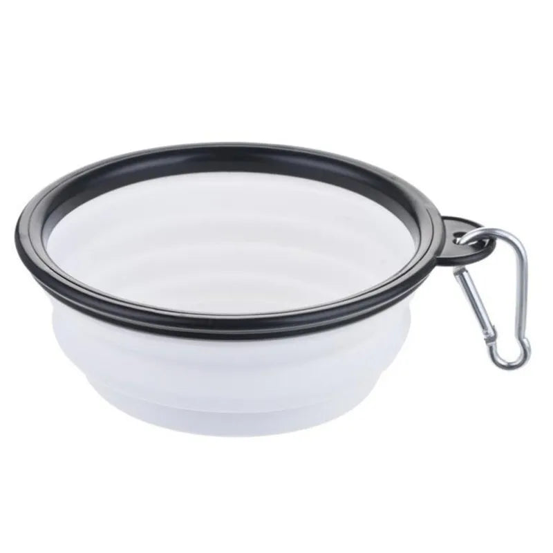 Collapsible Silicone Travel Bowl for Pets - Portable Outdoor Food & Water Bowl