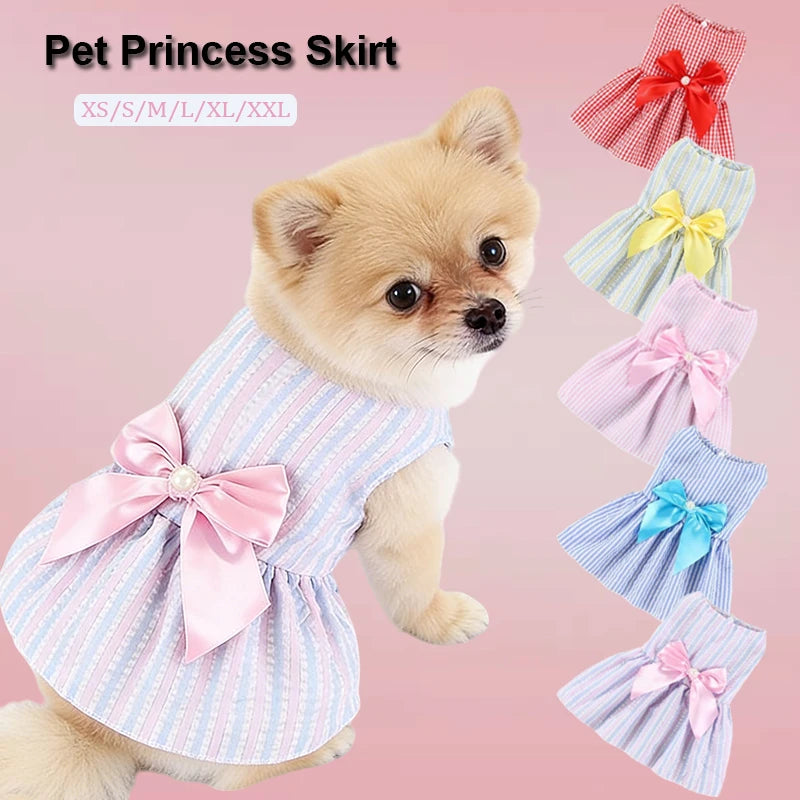 Flower Princess Dress for Small Dogs & Cats - Summer Pet Skirt