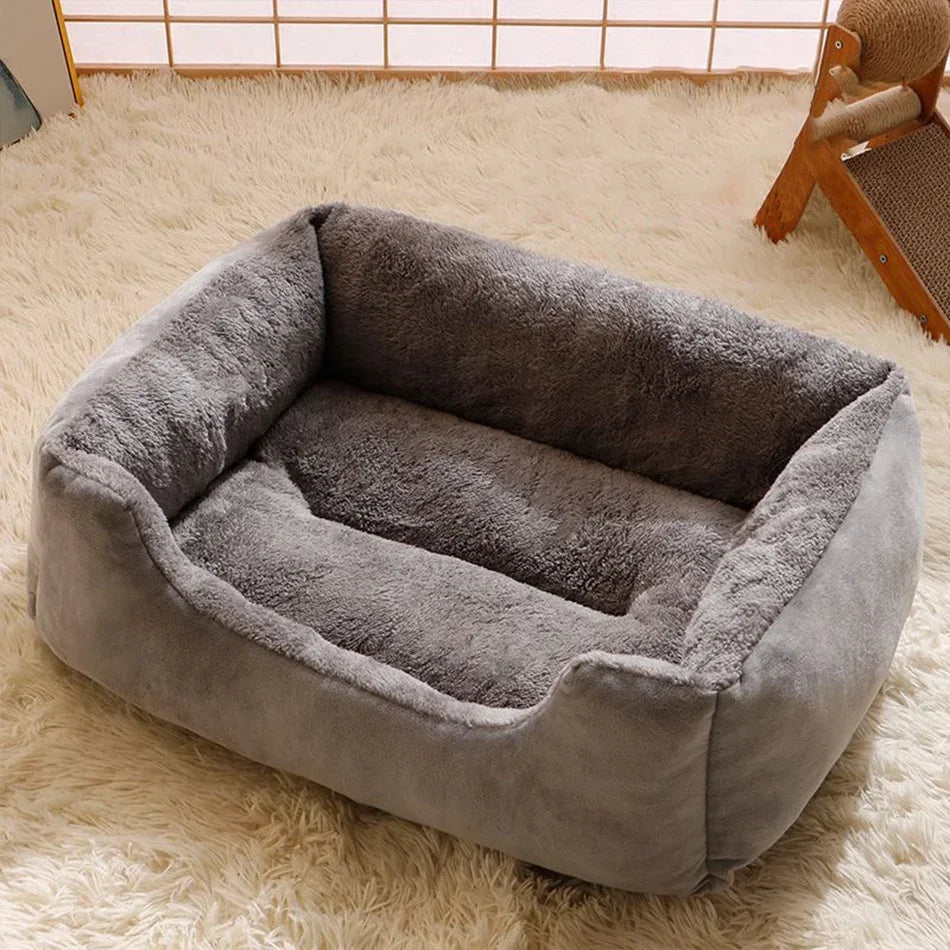 Cozy Basket Bed for Cats & Small Dogs - Soft Cushioned House