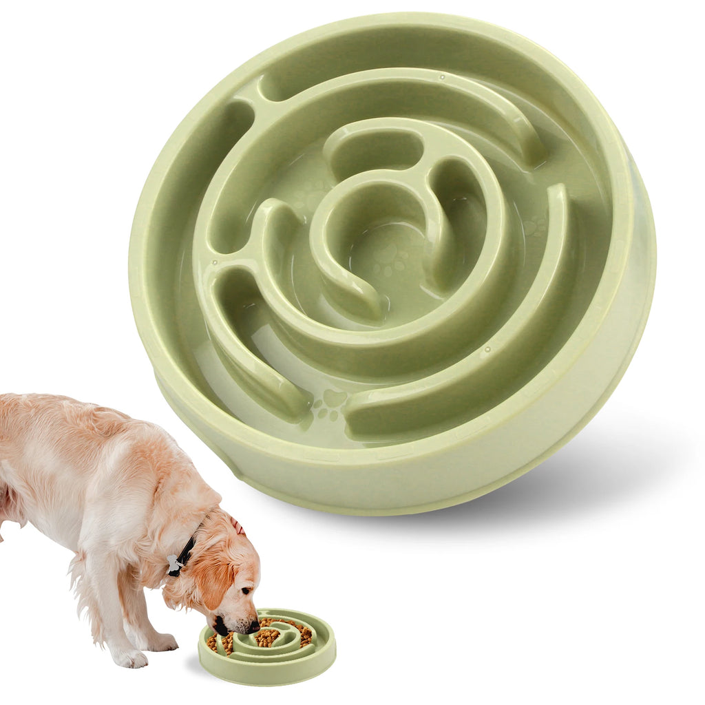 Fun Slow Feeder Puzzle Bowl for Dogs - Anti-Gulping, All Sizes