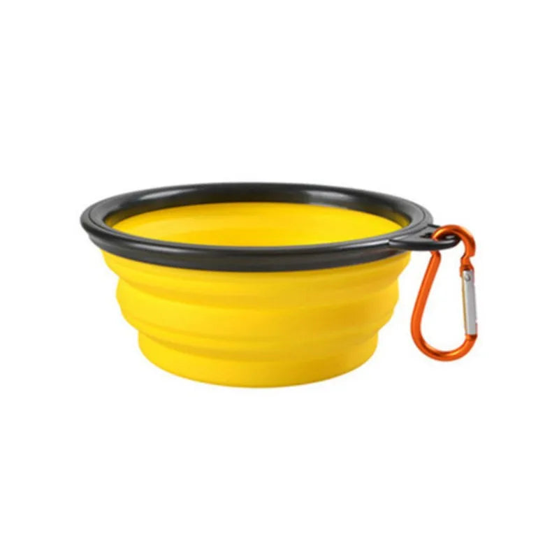 Collapsible Silicone Travel Bowl for Pets - Portable Outdoor Food & Water Bowl