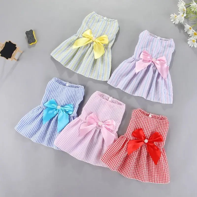 Flower Princess Dress for Small Dogs & Cats - Summer Pet Skirt