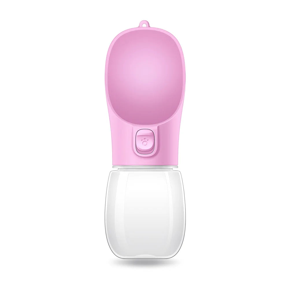 Portable Pet Water Bottle with Built-In Bowl