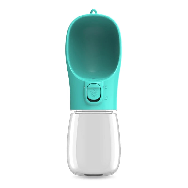 Portable Pet Water Bottle with Built-In Bowl