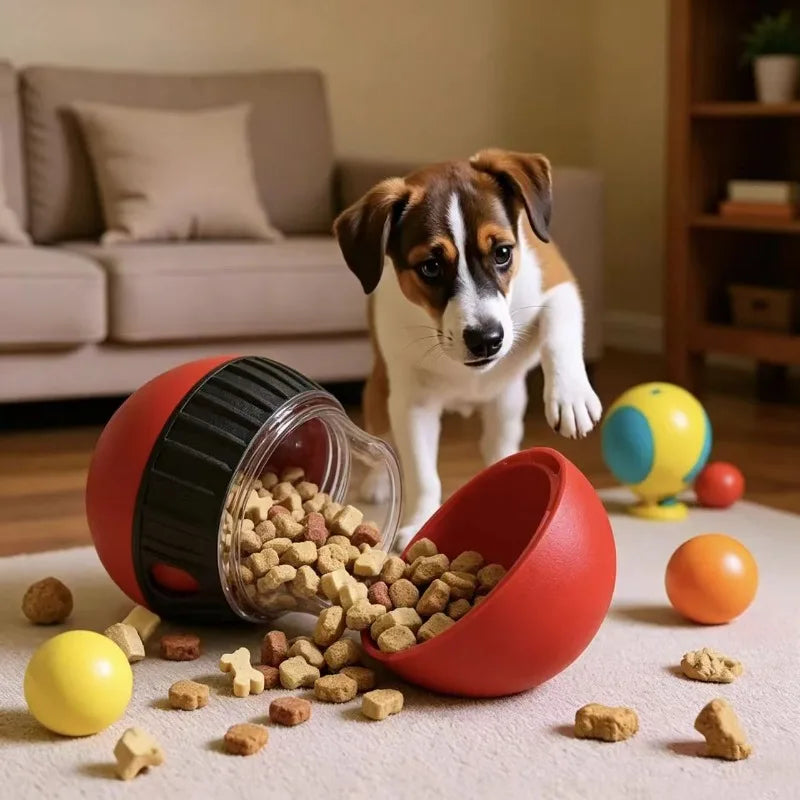 Elliptical Track Ball Puzzle Toy - Interactive Treat Dispensing Toy for Dogs