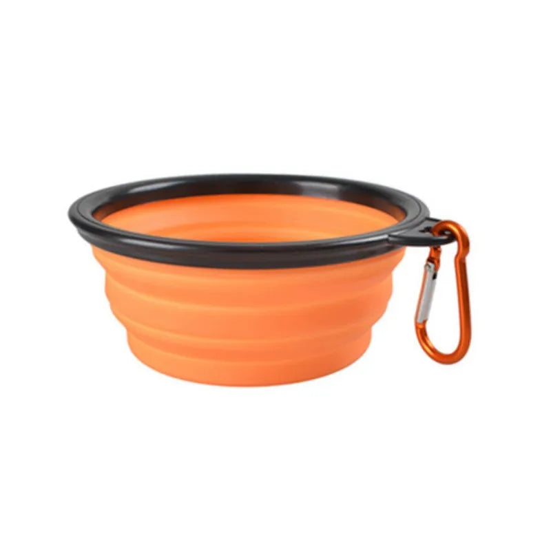 Collapsible Silicone Travel Bowl for Pets - Portable Outdoor Food & Water Bowl