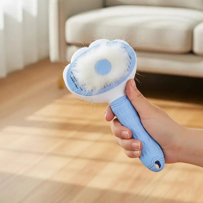 Pet Grooming Comb & Brush Set - Self-Cleaning Hair Remover for Dogs & Cats