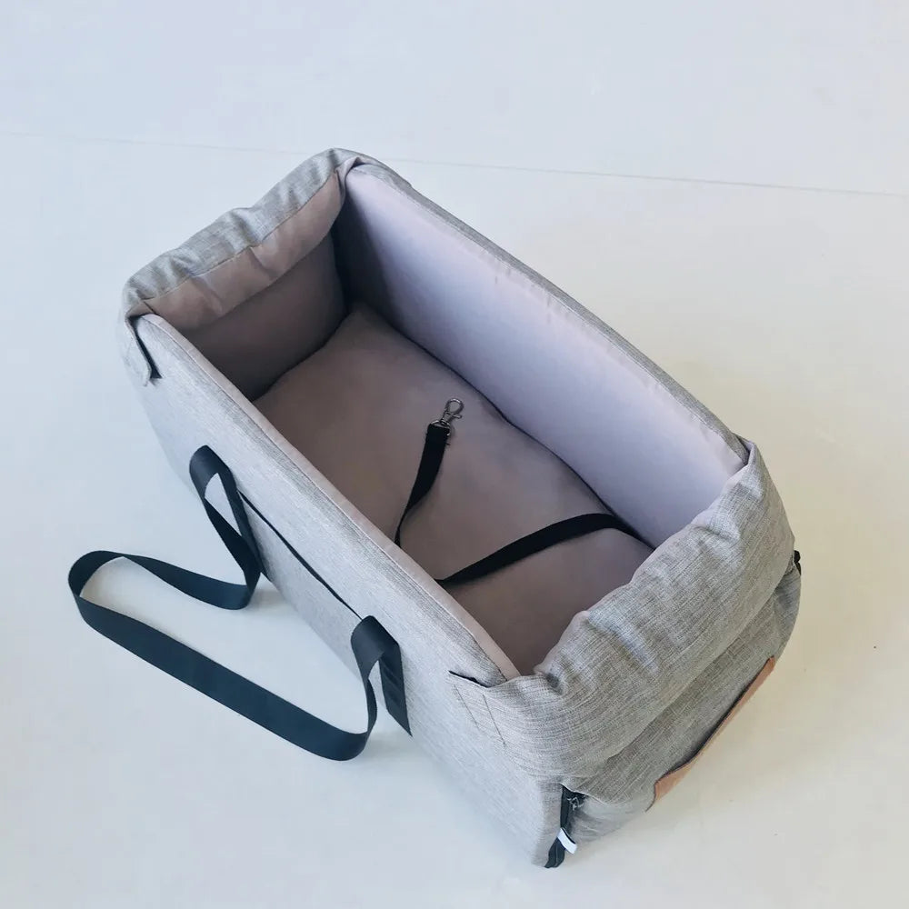 Portable Pet Car Seat Carrier - Safe Travel Bed for Small & Medium Dogs and Cats