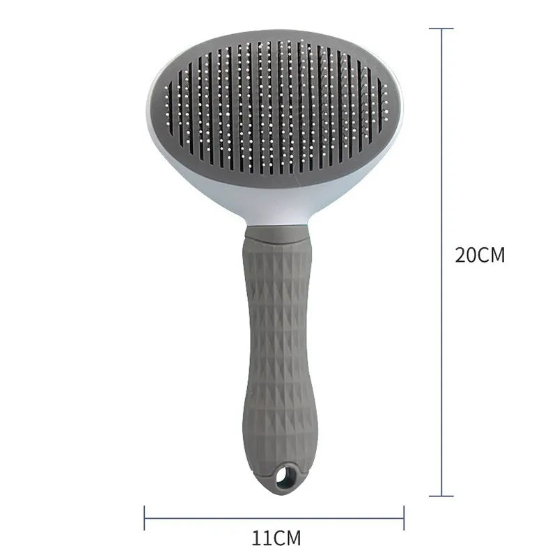 One-Click Pet Hair Remover Brush - Deshedding Comb for Dogs & Cats