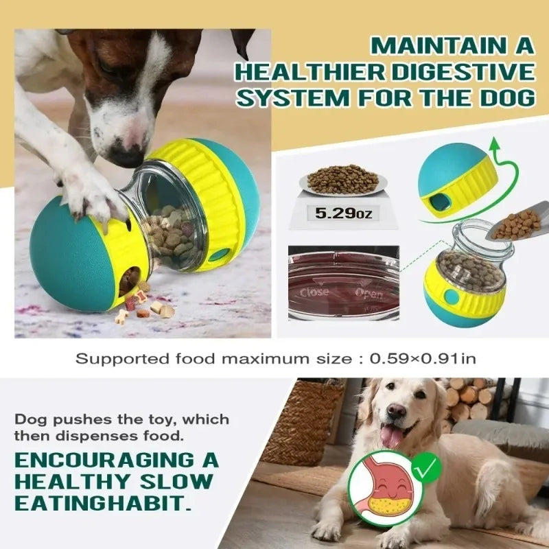 Elliptical Track Ball Puzzle Toy - Interactive Treat Dispensing Toy for Dogs