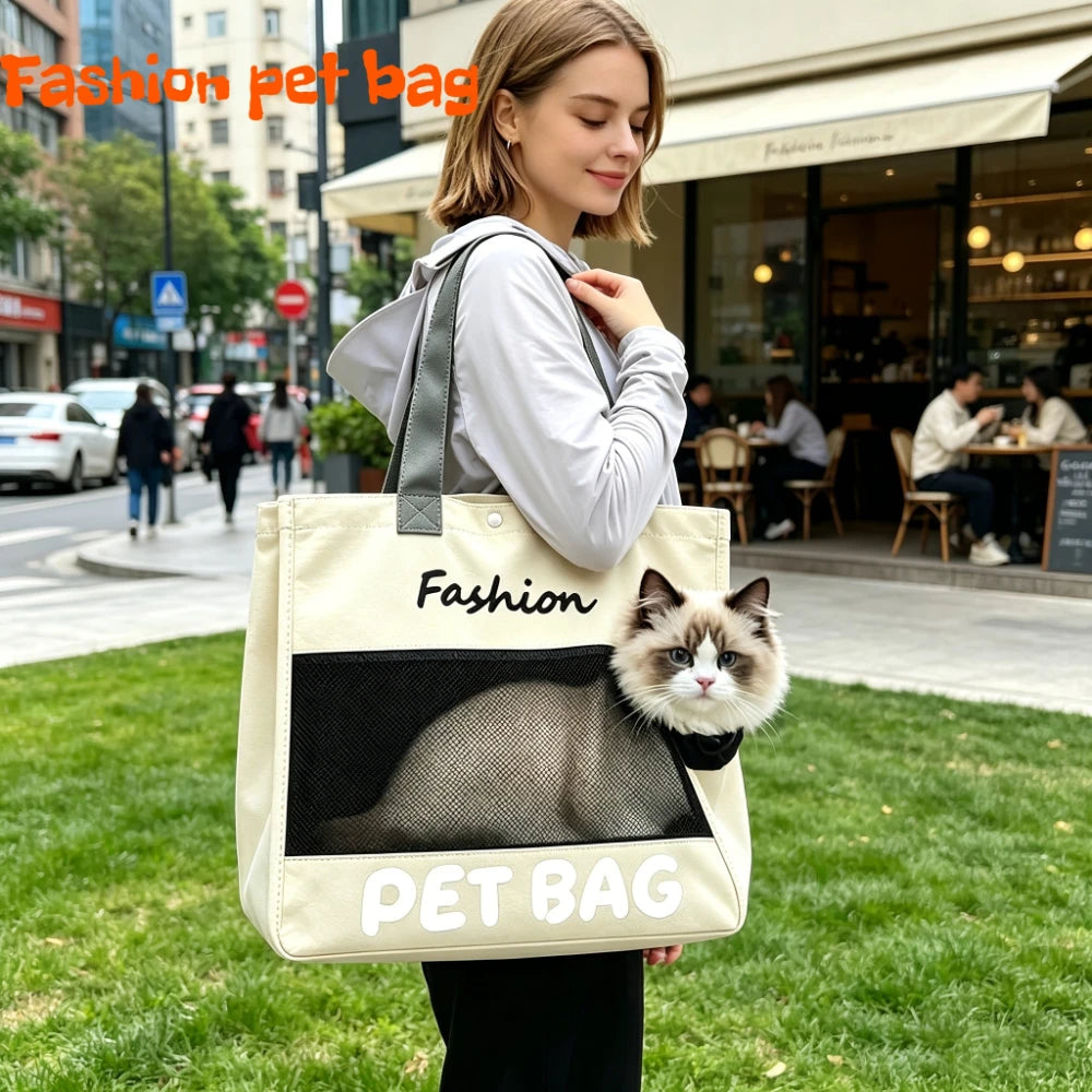 Breathable Pet Travel Backpack - Outdoor Carrier Bag for Cats & Small Dogs