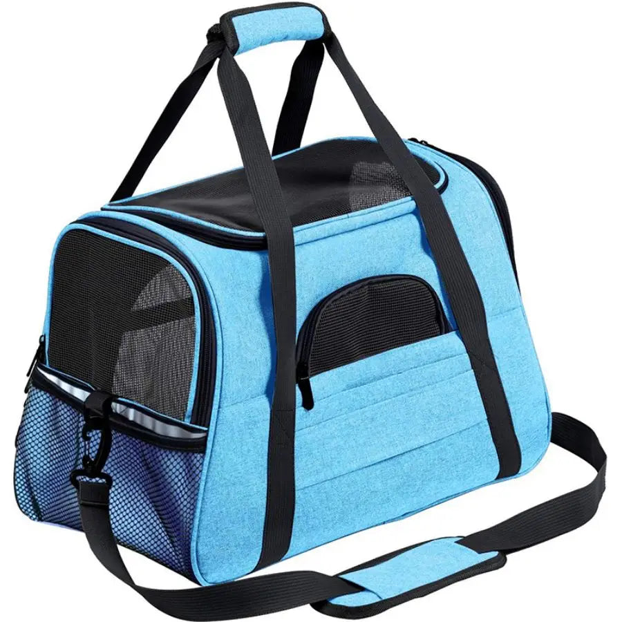 Soft Pet Carrier Bag - Airline Approved Travel Bag for Cats & Dogs up to 20 lbs