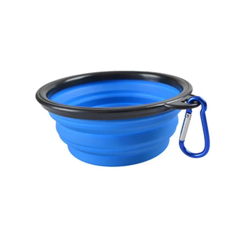 Collapsible Silicone Travel Bowl for Pets - Portable Outdoor Food & Water Bowl