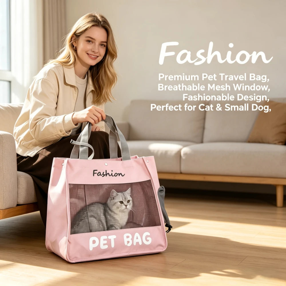 Breathable Pet Travel Backpack - Outdoor Carrier Bag for Cats & Small Dogs