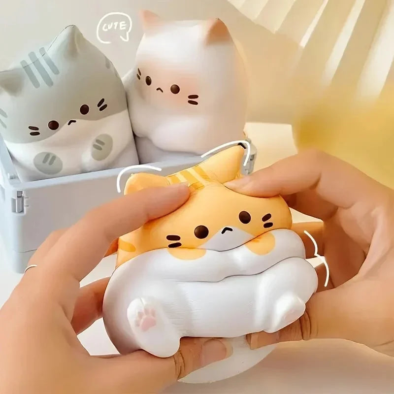 Cat-Shaped Squishy Fidget Toy - Slow Rebound Stress Ball