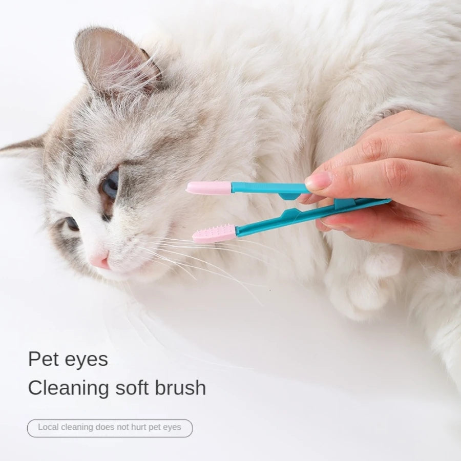 Tear Stain Remover Comb - Eye Cleaning Brush for Cats & Small Dogs