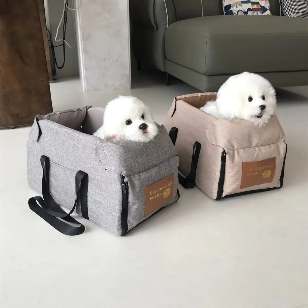 Portable Pet Car Seat Carrier - Safe Travel Bed for Small & Medium Dogs and Cats