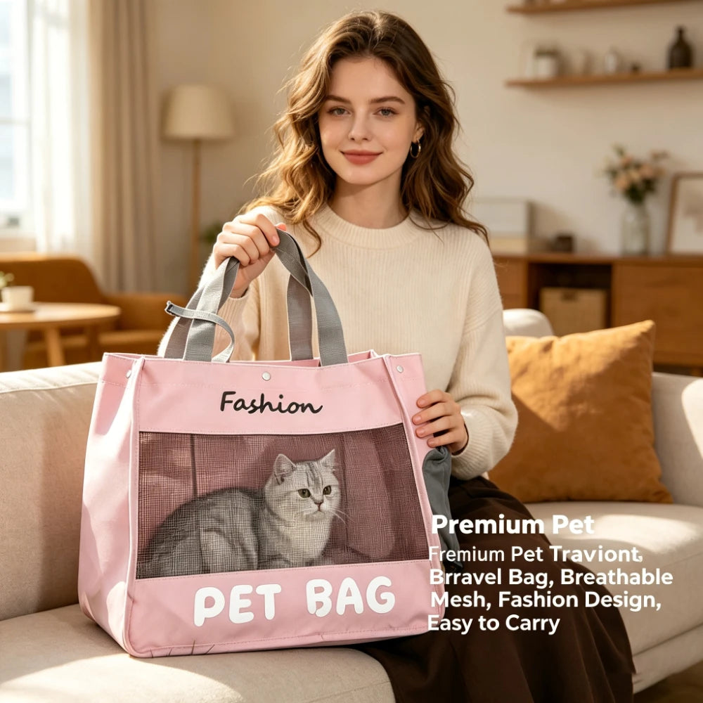 Breathable Pet Travel Backpack - Outdoor Carrier Bag for Cats & Small Dogs