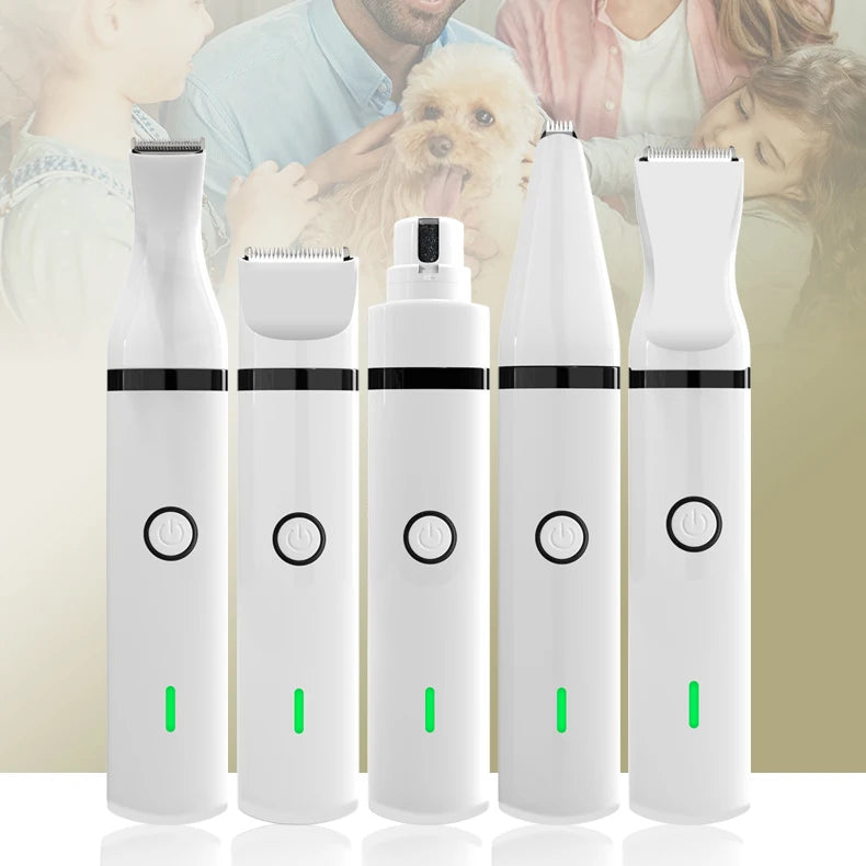 5-in-1 Electric Pet Grooming Kit - Clippers, Trimmer & Nail Tool for Dogs & Cats