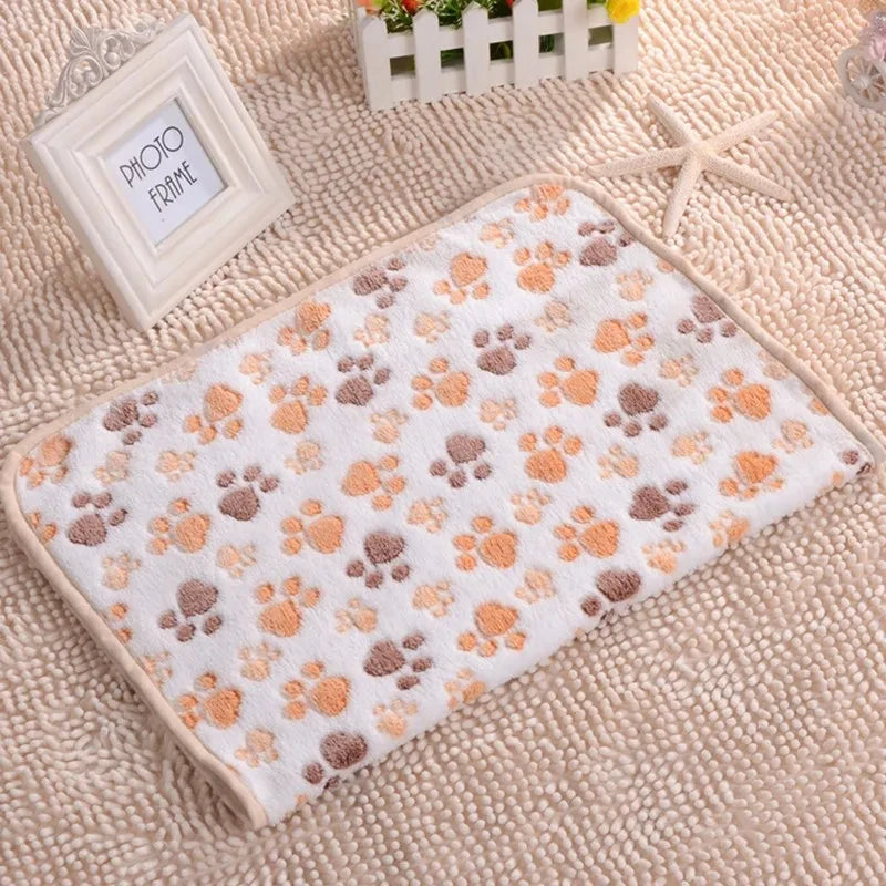 Cute Warm Pet Bed Mat Cover Towel 3 Sizes Handcrafted Cat Dog Fleece Soft Blanket for Small Medium Large Dogs Puppy Pet Supplies