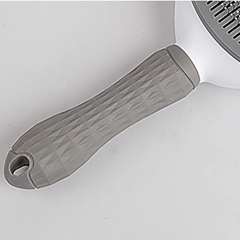 One-Click Pet Hair Remover Brush - Deshedding Comb for Dogs & Cats