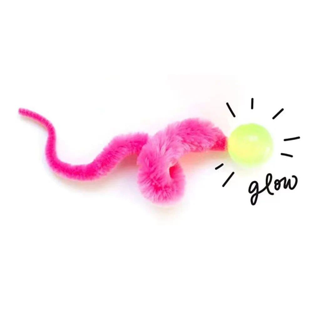 Bouncy Caterpillar Cat Toy - Colorful Elastic Tickle Ball