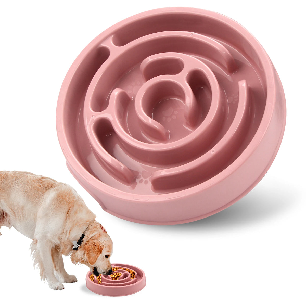 Fun Slow Feeder Puzzle Bowl for Dogs - Anti-Gulping, All Sizes