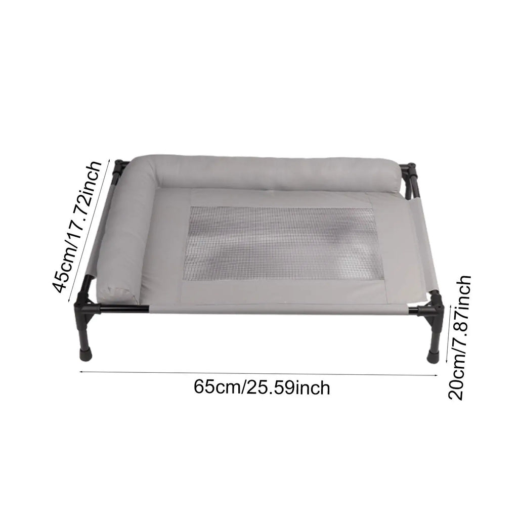 Elevated Metal Frame Pet Cot - Heavy-Duty Indoor/Outdoor Bed