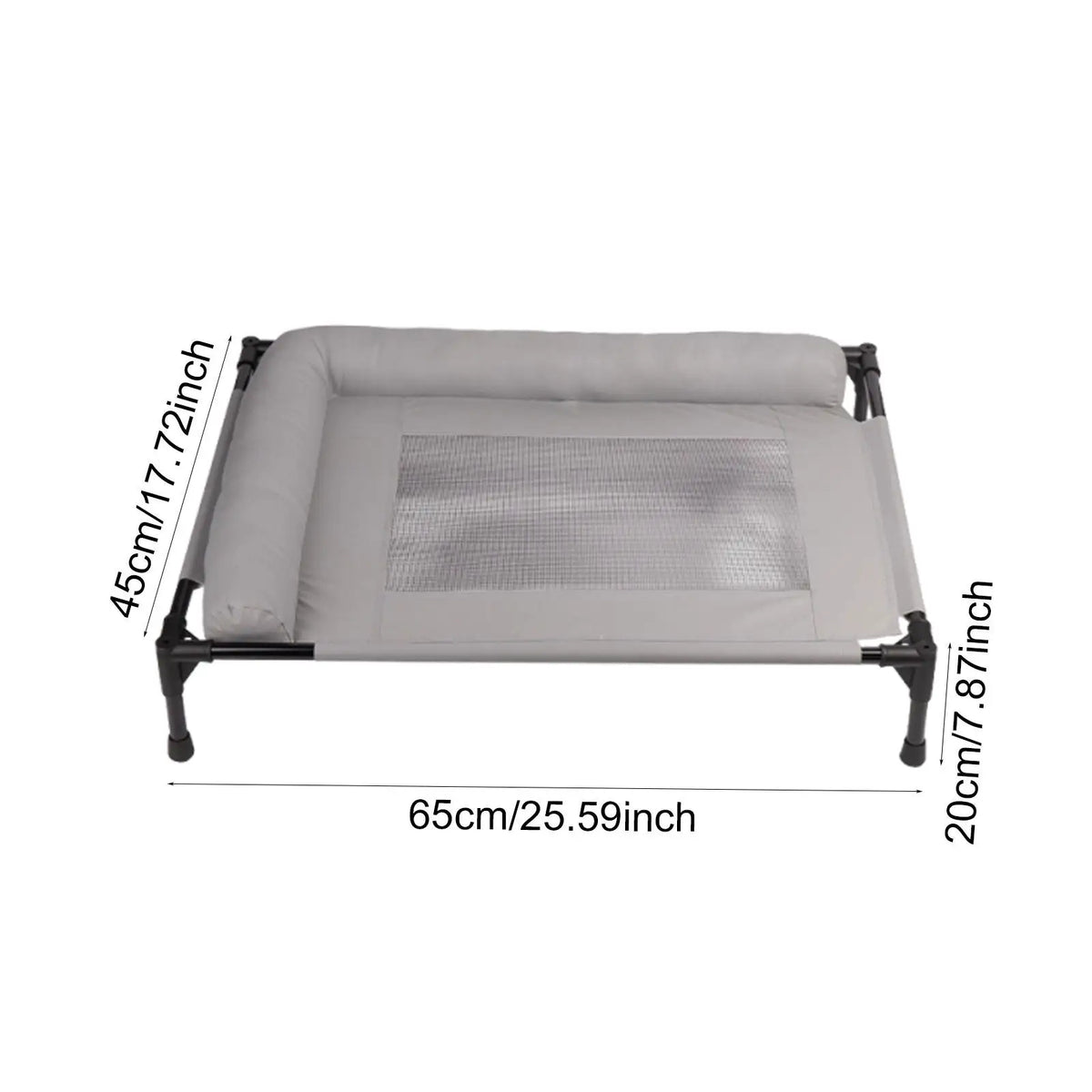 Elevated Metal Frame Pet Cot - Heavy-Duty Indoor/Outdoor Bed