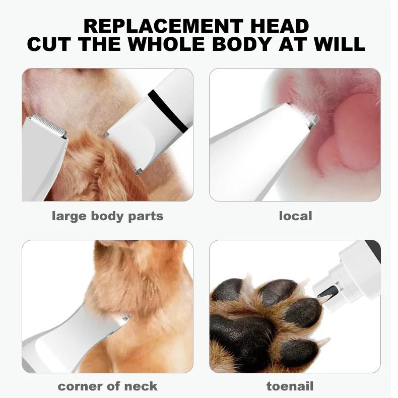 5-in-1 Electric Pet Grooming Kit - Clippers, Trimmer & Nail Tool for Dogs & Cats