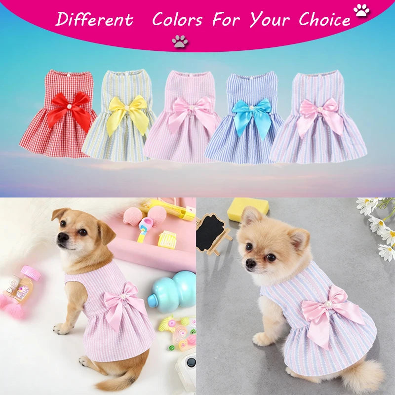 Flower Princess Dress for Small Dogs & Cats - Summer Pet Skirt