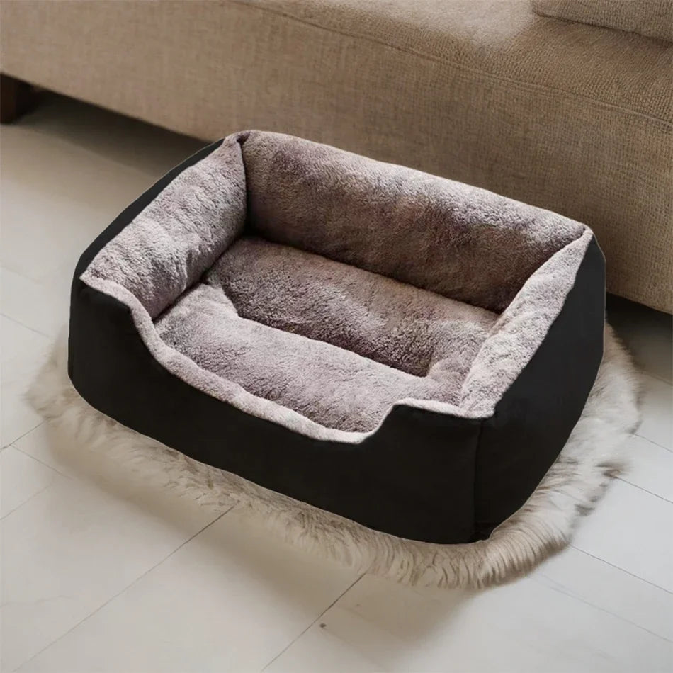 Cozy Basket Bed for Cats & Small Dogs - Soft Cushioned House