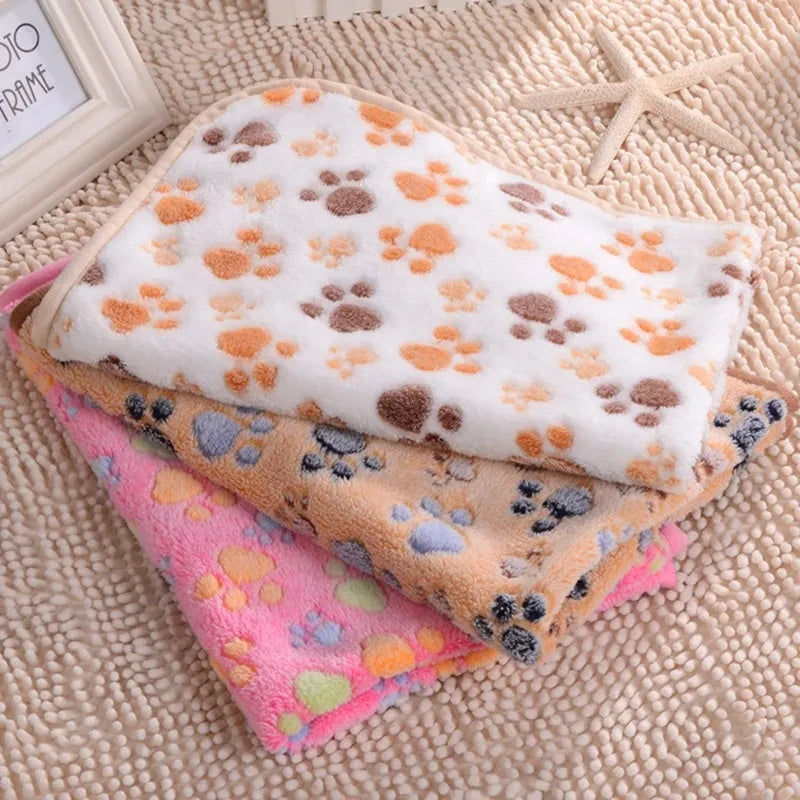 Cute Warm Pet Bed Mat Cover Towel 3 Sizes Handcrafted Cat Dog Fleece Soft Blanket for Small Medium Large Dogs Puppy Pet Supplies