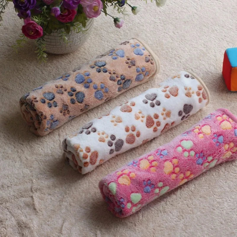Cute Warm Pet Bed Mat Cover Towel 3 Sizes Handcrafted Cat Dog Fleece Soft Blanket for Small Medium Large Dogs Puppy Pet Supplies