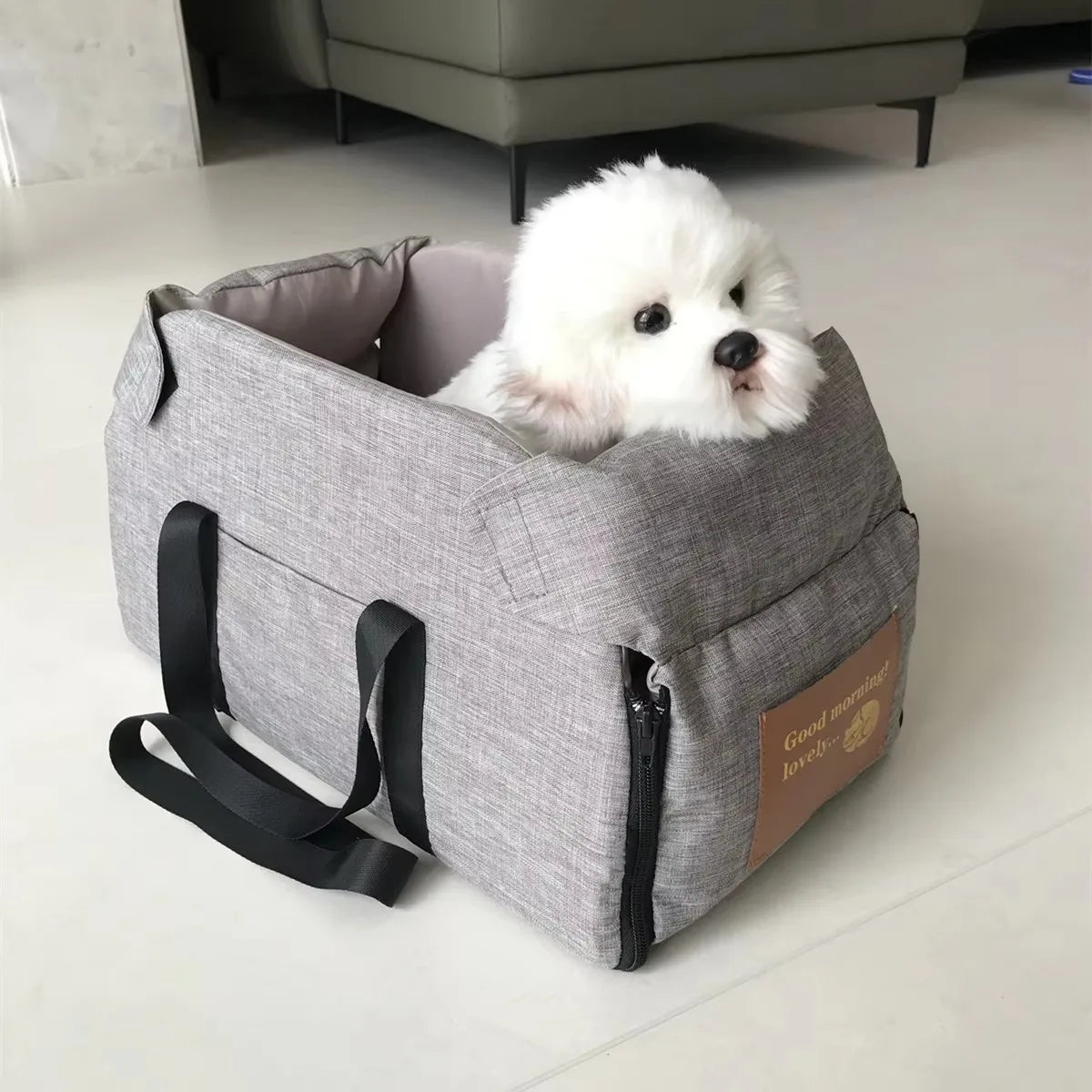 Portable Pet Car Seat Carrier - Safe Travel Bed for Small & Medium Dogs and Cats
