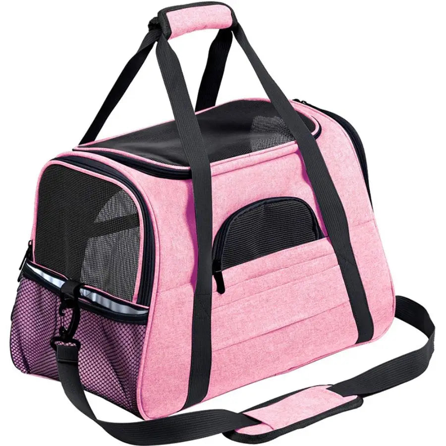 Soft Pet Carrier Bag - Airline Approved Travel Bag for Cats & Dogs up to 20 lbs
