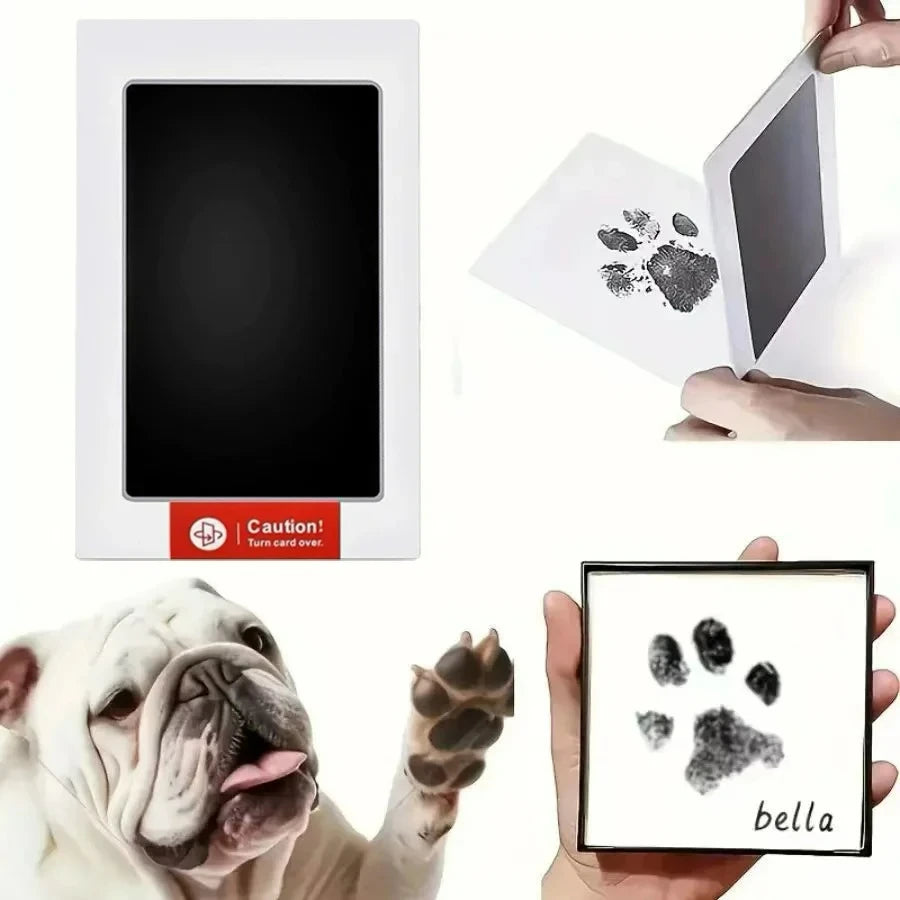 1/2 Set Pet Handprint Footprints Ink Pads Safe Non-toxic No-Touch Skin Inkless Inkpad Kits Pet Cat Dog Paw Prints Souvenirs Gift