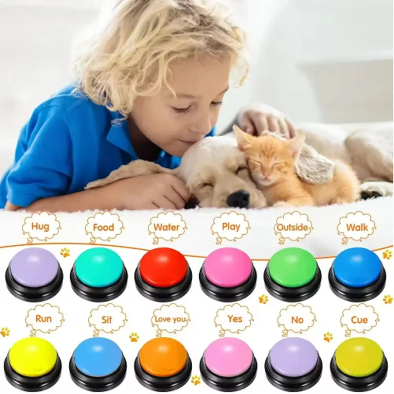 Recordable Talking Dog Toy - Portable Pet Speaking Button Starter Kit