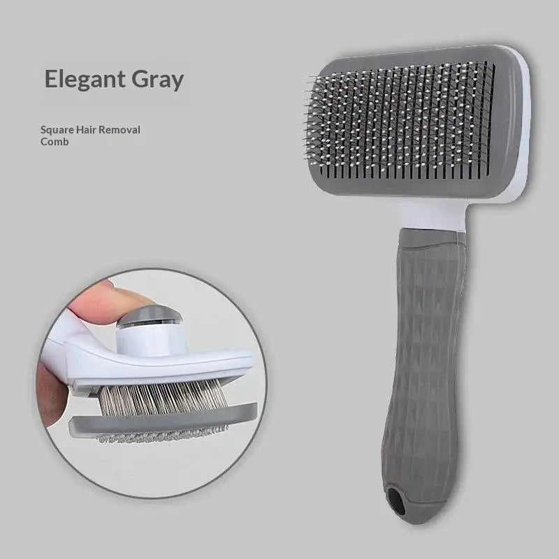 Pet Grooming Comb & Brush Set - Self-Cleaning Hair Remover for Dogs & Cats